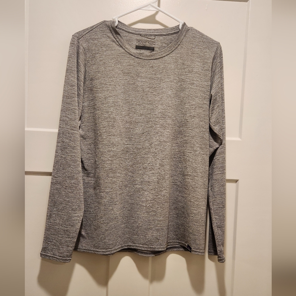 Patagonia Gray Long Sleeve Capilene Cool Daily Shirt Women's Medium - Picture 2 of 5